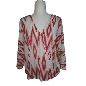 Wrangler Blouse Long Sleeve Aztec Style Size XL